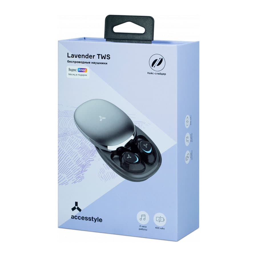 Беспроводные наушники ACCESSTYLE LAVENDER TWS, серебристый, серый-5
