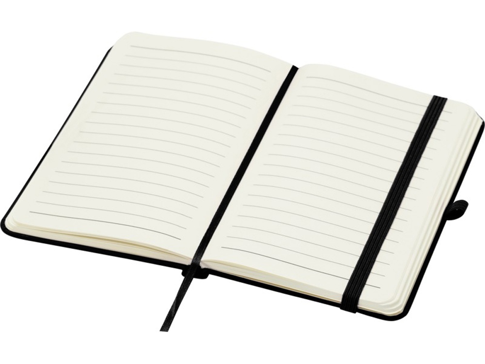 Блокнот Spectrum Plus формата A6 в твердой обложке - сплошной черный-3