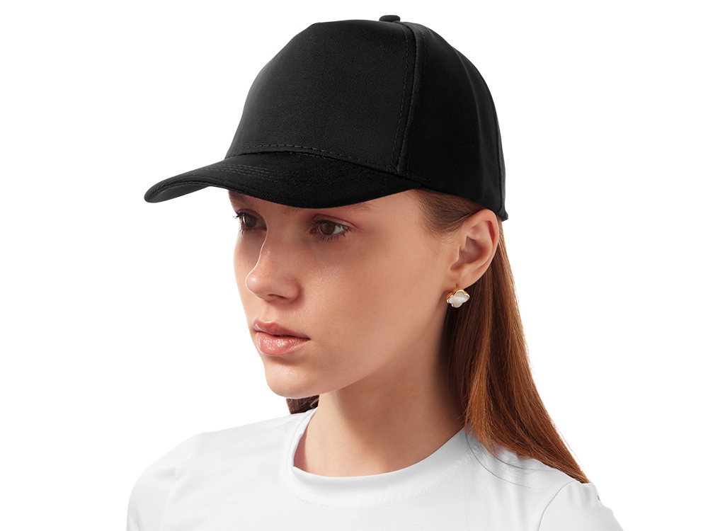 Бейсболка из структурной ткани Fargo, черный-2