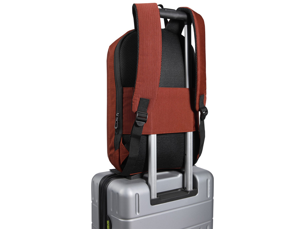 Рюкзак Luma для ноутбука с диагональю экрана 15 дюймов с защитой от кражи объемом 10 л из материала, переработанного по стандарту GRS - Brick-3