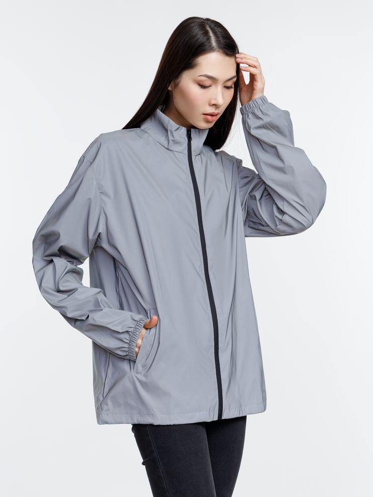 Ветровка Manifest 2.0 из светоотражающей ткани, серая-4