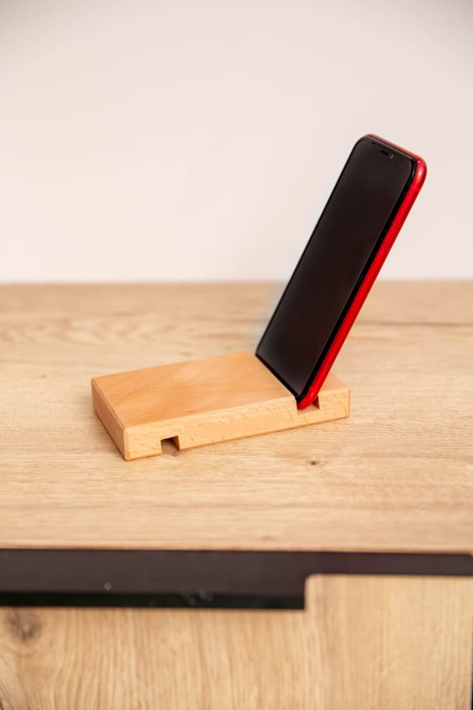 Подставка для телефона, 13х7,5х2см, бук, светло-коричневый-6