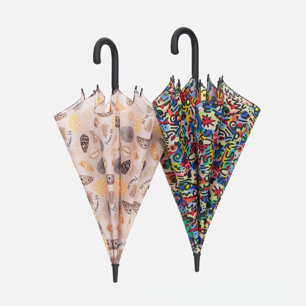 Зонт-трость Undercolor с полной запечаткой на заказ, с красными спицами-2