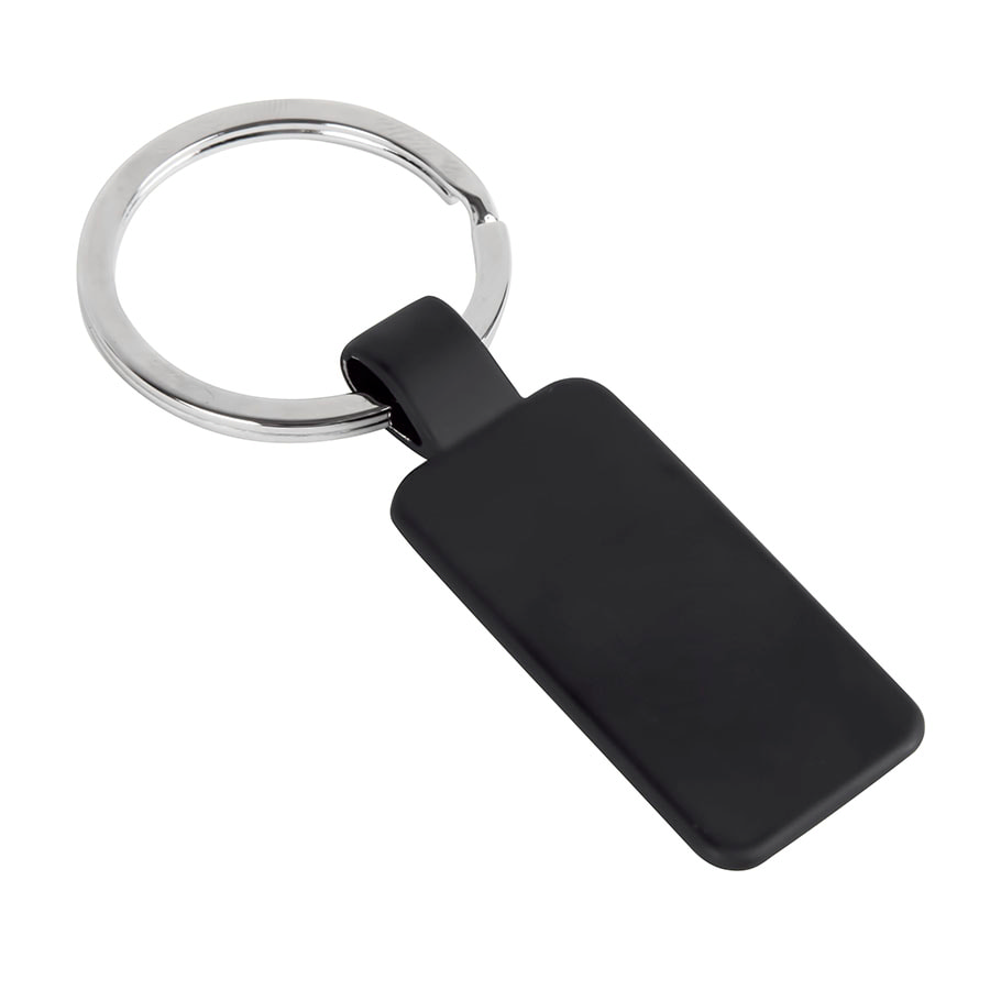 Брелок "MIRROR TAG", 2,2х4,1 см, металл, черный-0