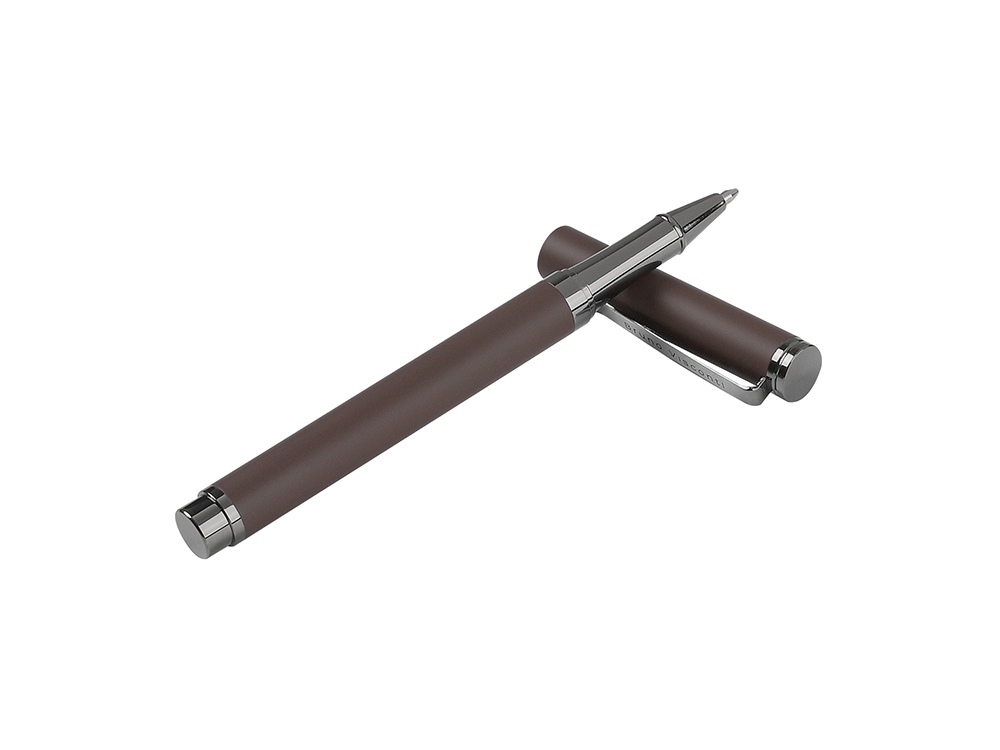 Ручка металлическая шариковая Venezia Pragmatico софт-тач, коричневый-3