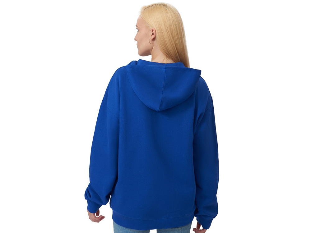 Толстовка оверсайз с капюшоном на молнии Monaco, синий классический-4