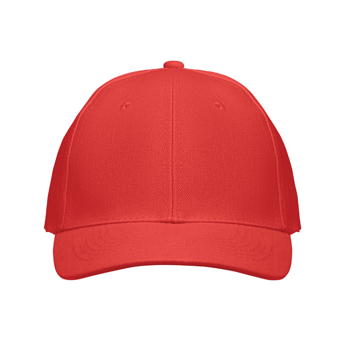 6 panel baseball cap, красный-3