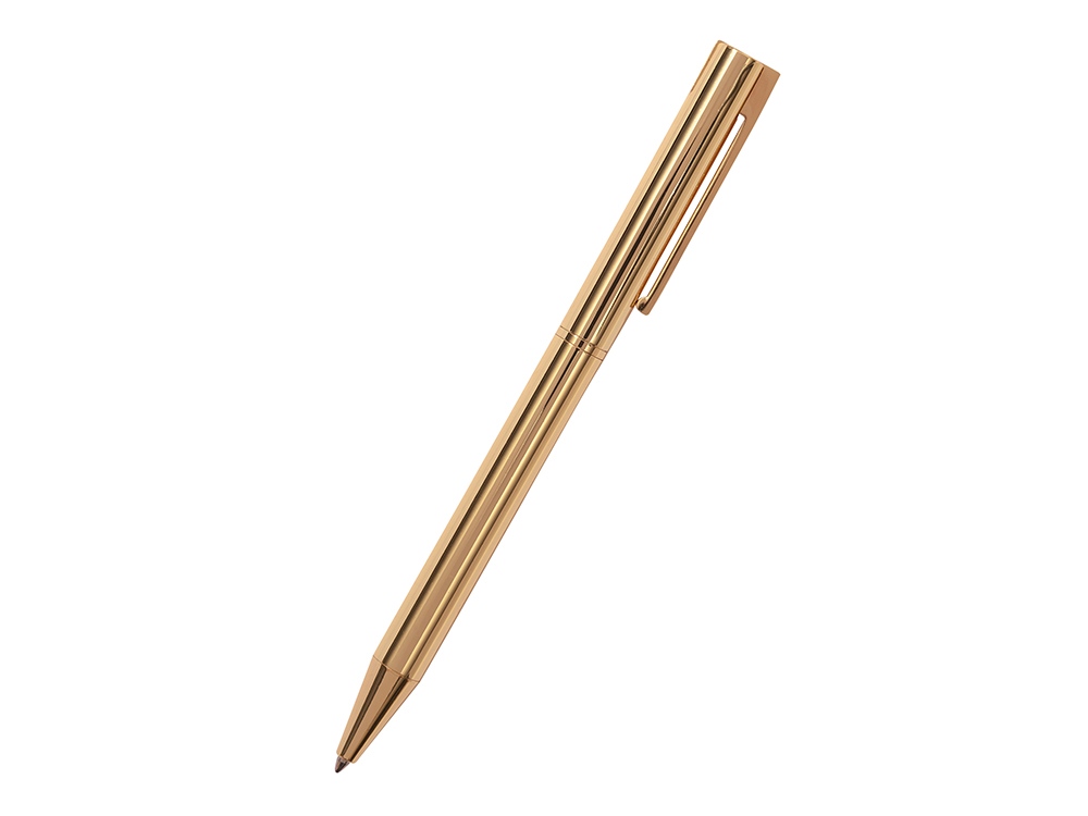 Ручка металлическая шариковая Bergamo, золотистый-0