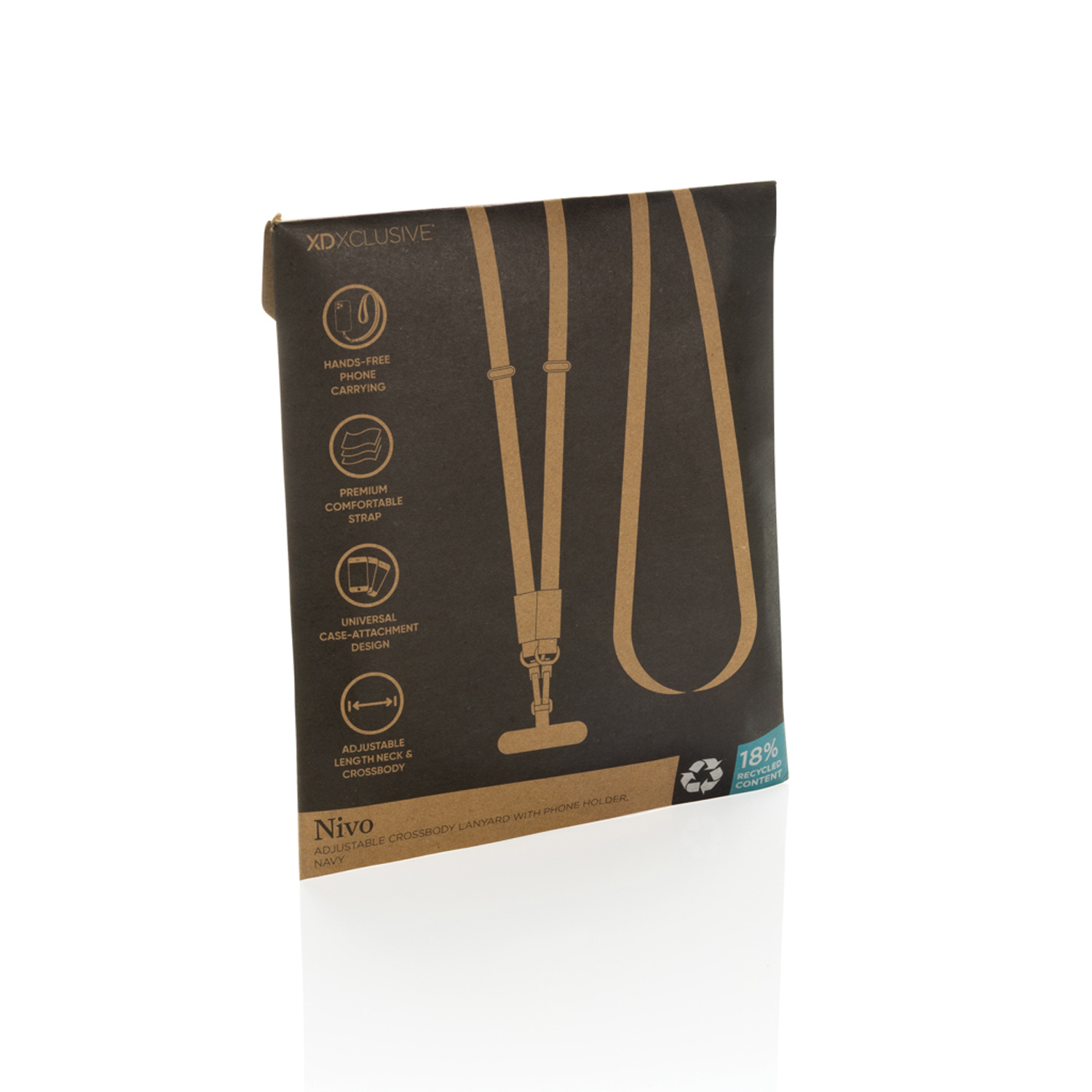 Ремешок-держатель для телефона  Nivo из rPET-2