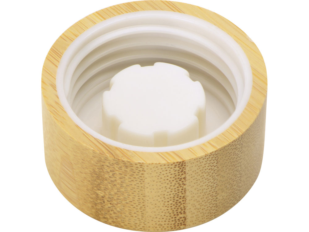 Стеклянная бутылка с бамбуковой крышкой Foggy, 600мл, синий-3