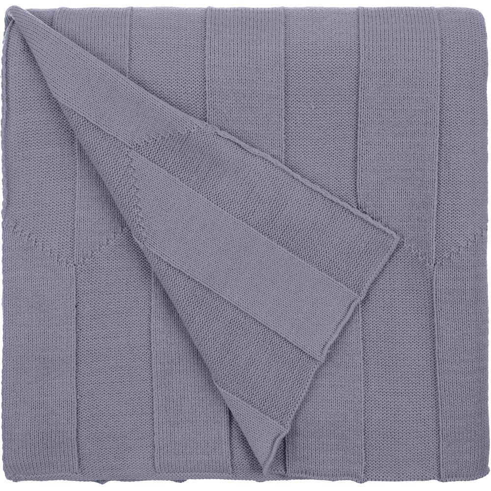 Плед Rombus, серый (стальной)-3