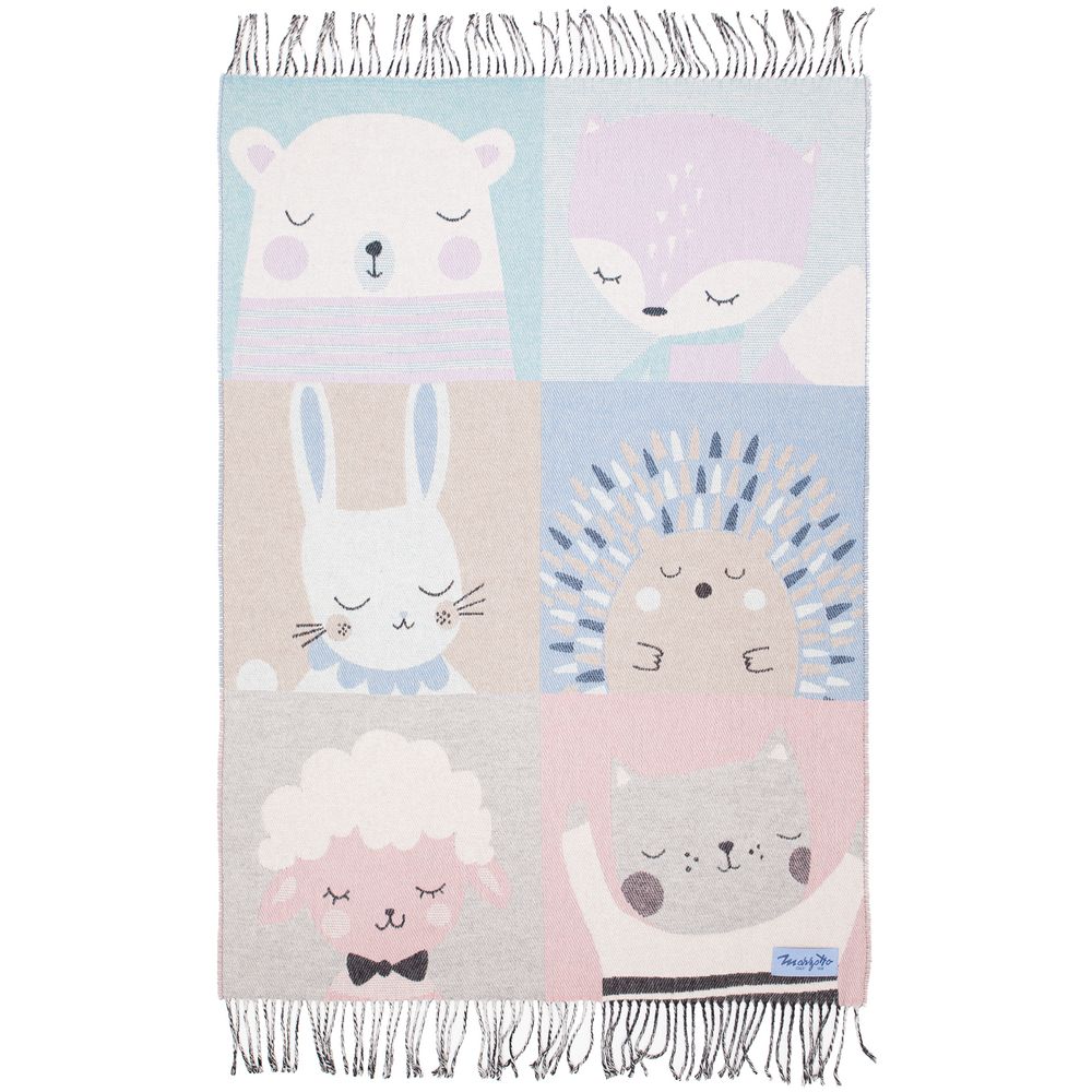 Плед детский Zoo, голубой-3