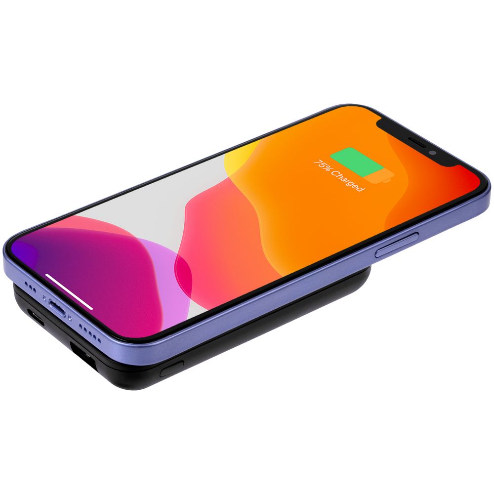 Магнитный беспроводной аккумулятор Magback 5000 мАч, черный-3