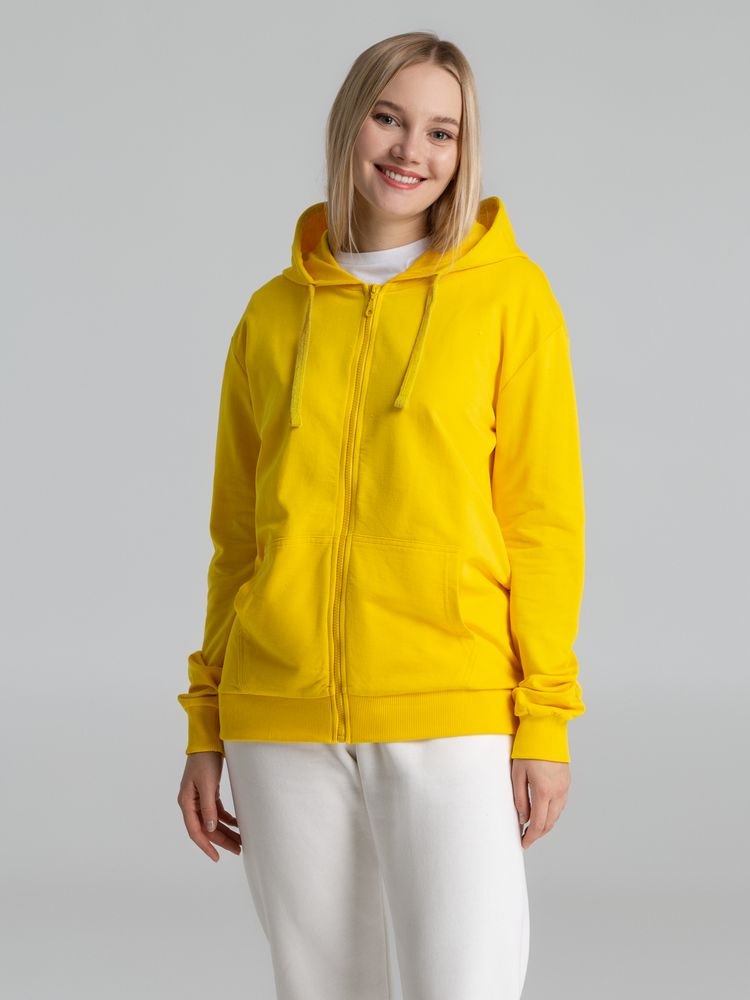 Толстовка на молнии с капюшоном Siverga 2.0, желтая-5