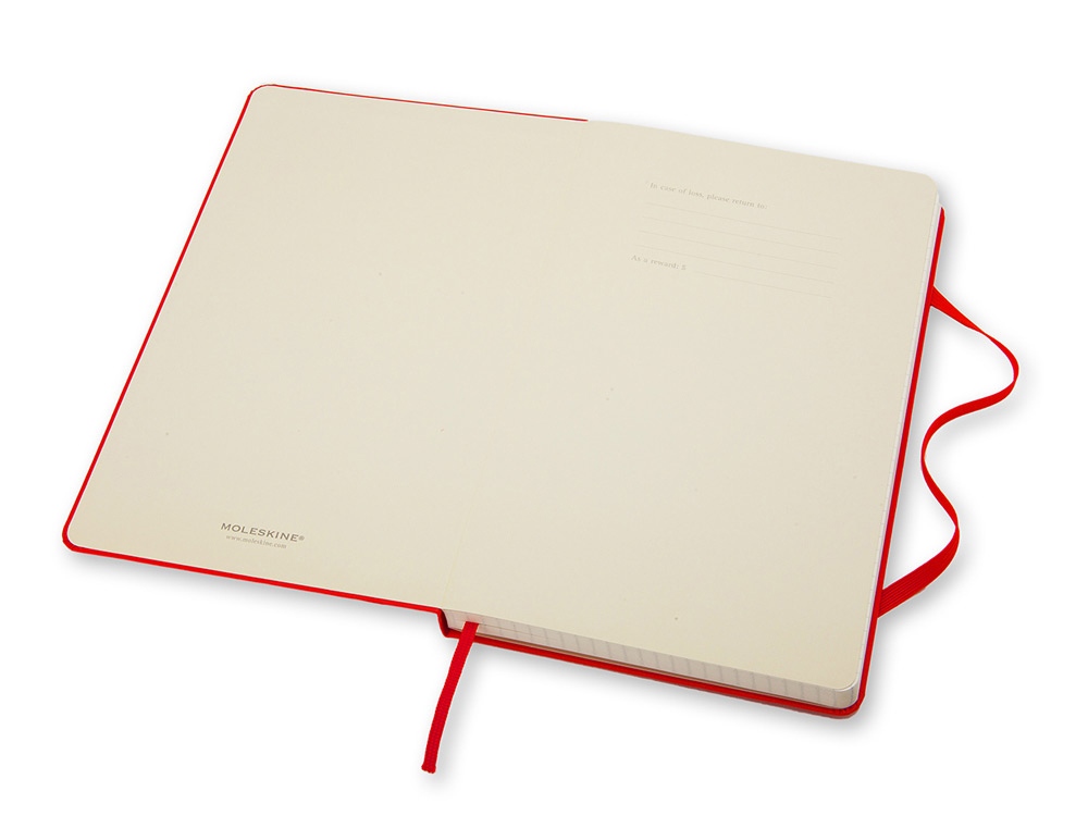 Записная книжка Moleskine Classic (в клетку) в твердой обложке, Large (13х21см), красный-1