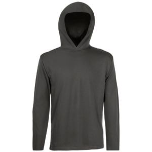 Футболка мужская "Long Sleeve Hooded T", серый-0