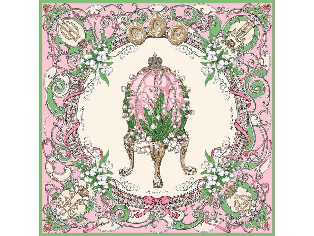 Набор: платок Ландыши и свеча Весенние цветы-3