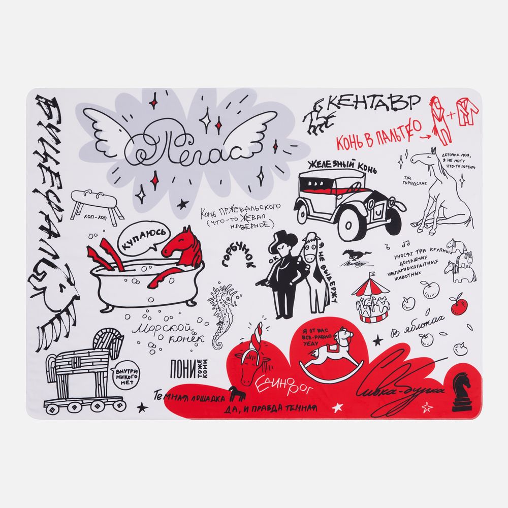 Флисовый плед «Коневедение»-1