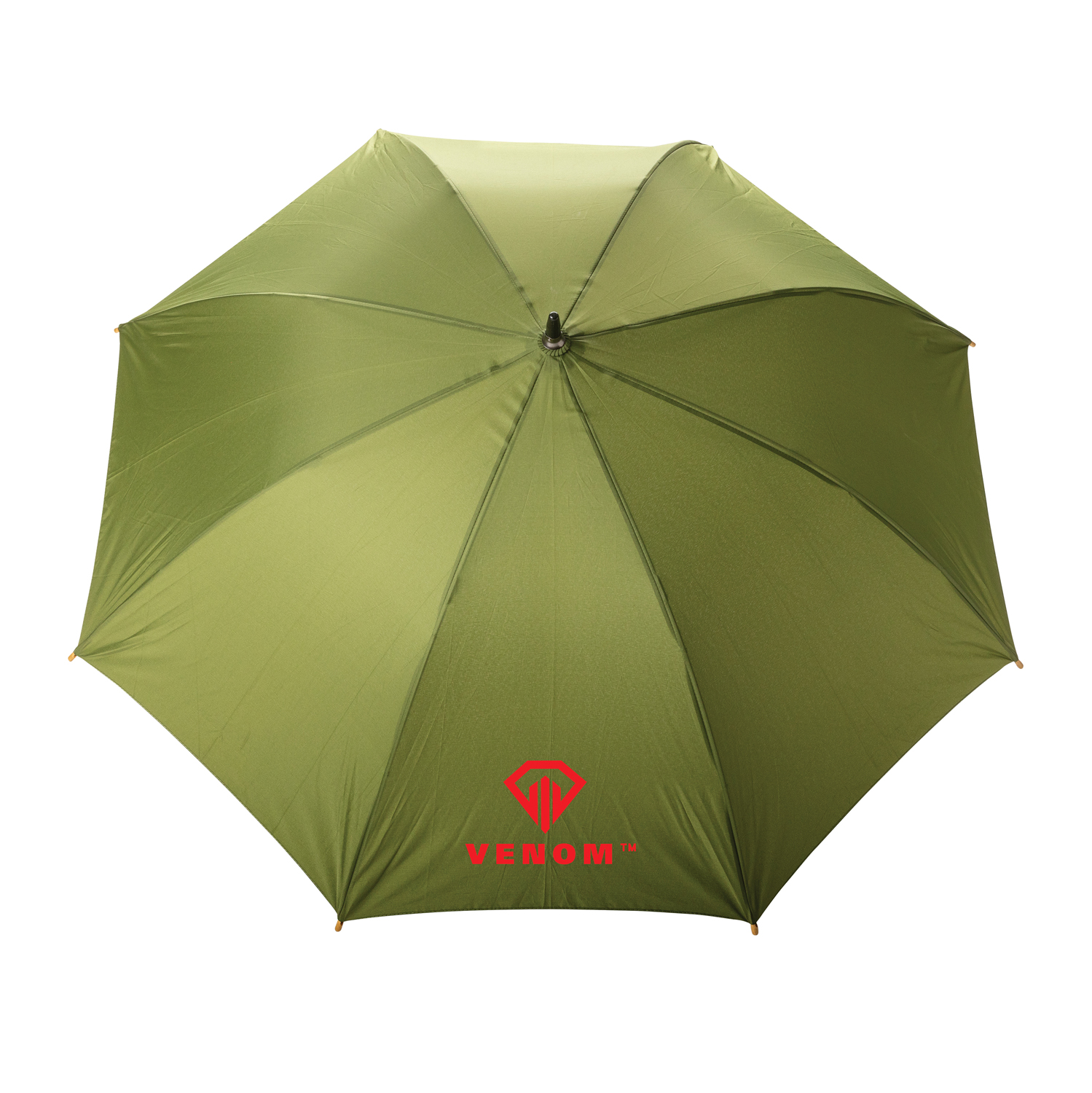 Автоматический зонт-трость с бамбуковой рукояткой Impact из RPET AWARE™, d103 см-1
