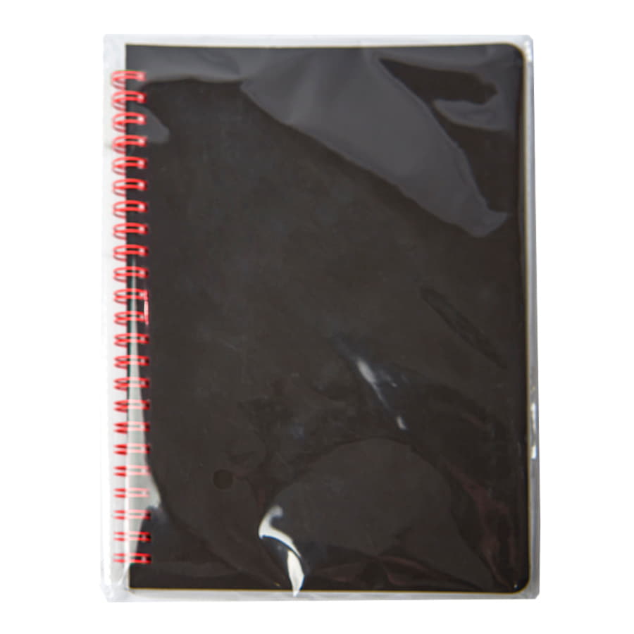 Блокнот на двойной пружине HELIX, 143 х 205 мм, черный с красным, блок в линейку, черный, красный-6