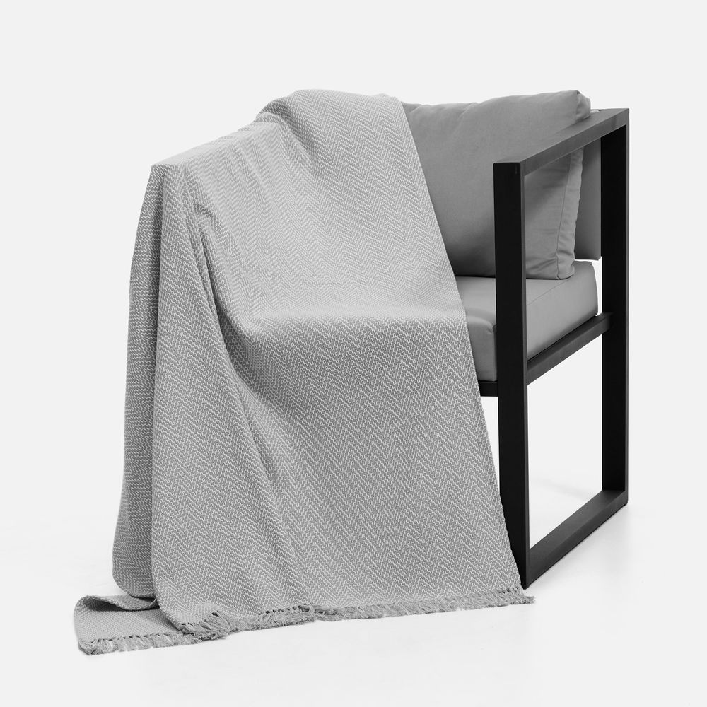 Плед Saltoro, светло-серый-3