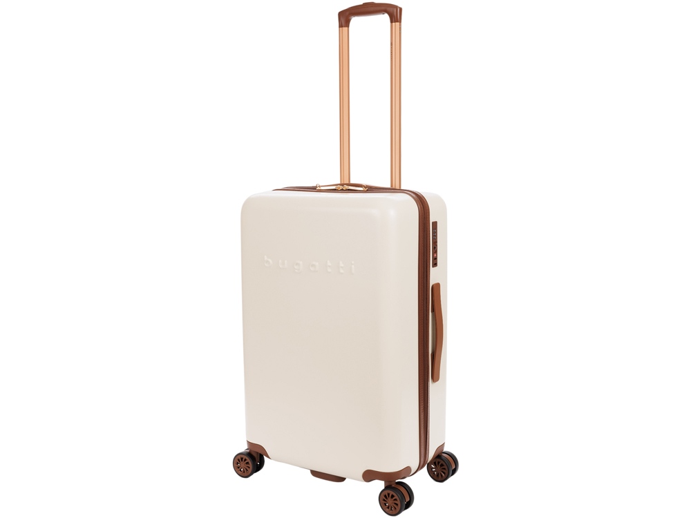 Чемодан BUGATTI Amelia, бежевый, поликарбонат / АБС-пластик, 42х24х67 см, 55 л-0