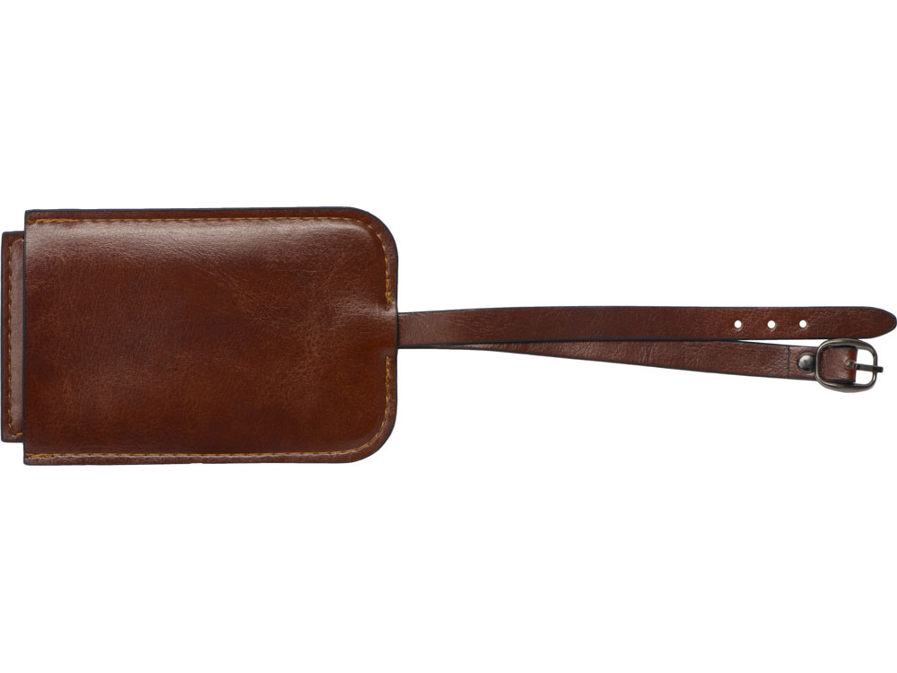 Багажная бирка из PU Fabrizio, коричневый-3