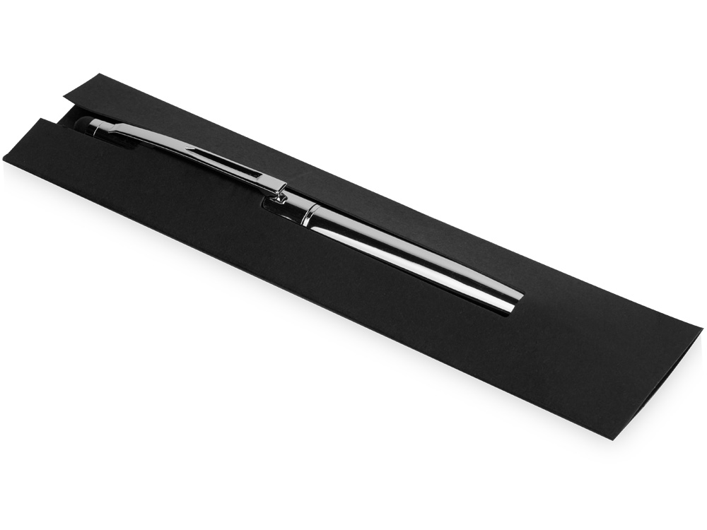 Ручка шариковая металлическая поворотная Glory со стилусом, серебристый-3