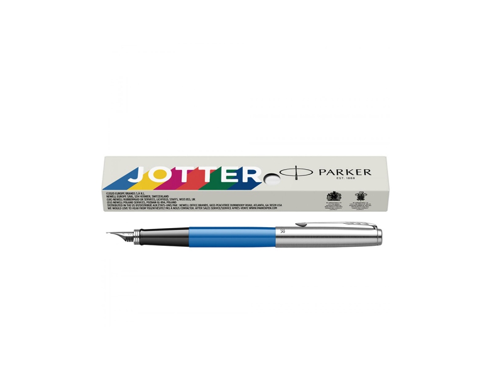 Ручка перьевая Parker Jotter Originals Blue Chrom CT, перо: F, цвет чернил: blue, в подарочной упаковке-5
