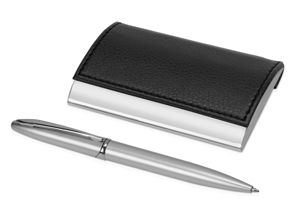 Набор Партнер: визитница, ручка шариковая, черный-2
