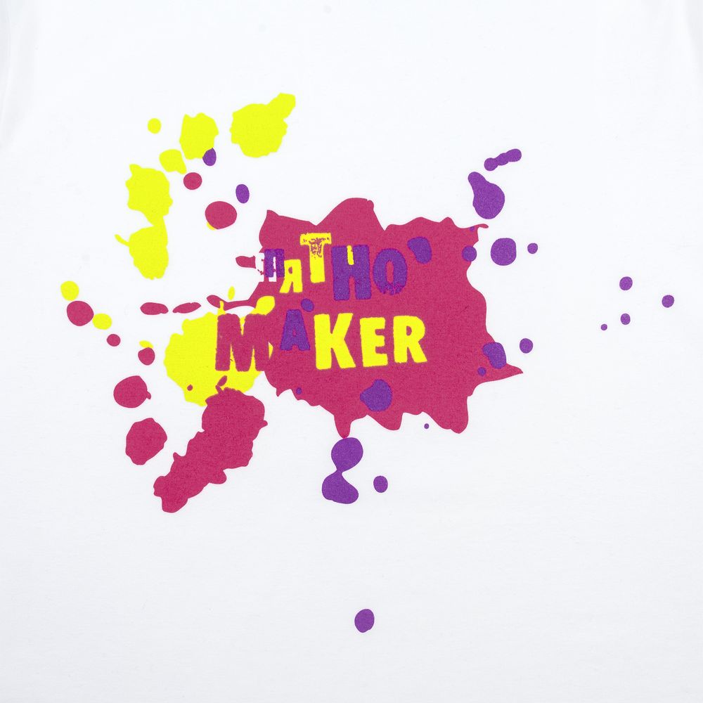 Футболка детская «Пятно Maker», белая-1
