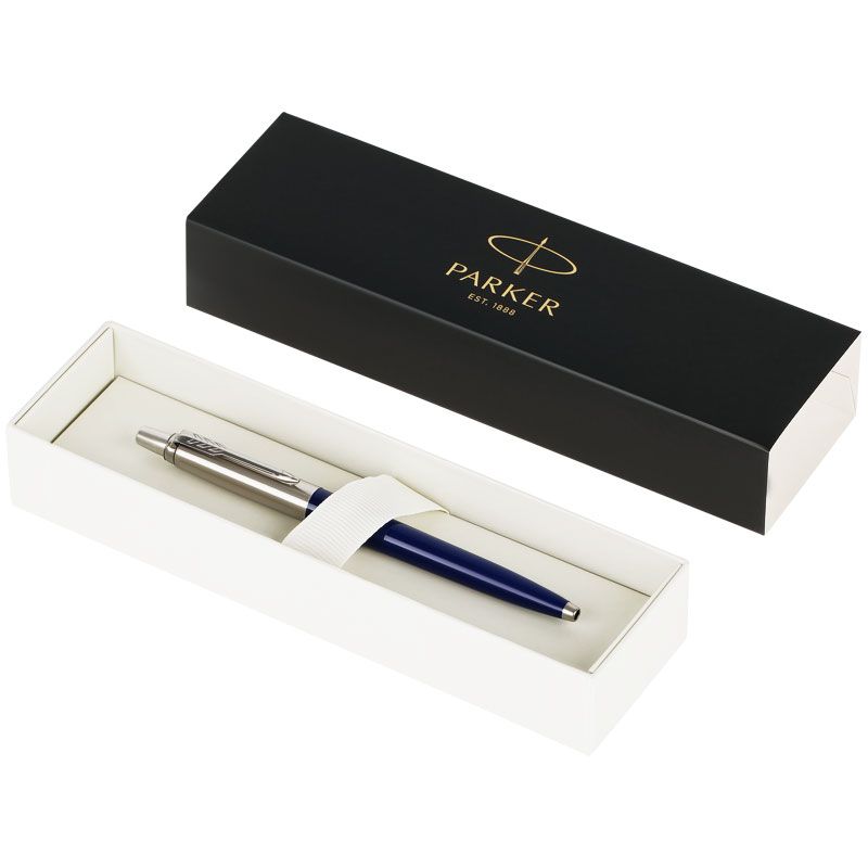 Ручка шариковая Parker Jotter Originals Navy Blue Chrome CT, темно-синяя-2