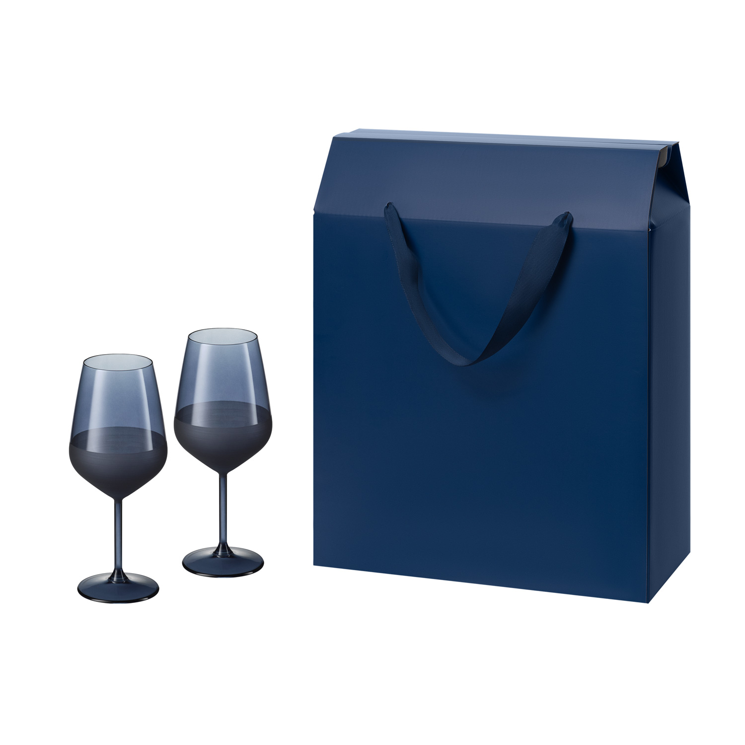 Подарочный набор 2 бокала для вина Sapphire в большом подарочном пакете-0