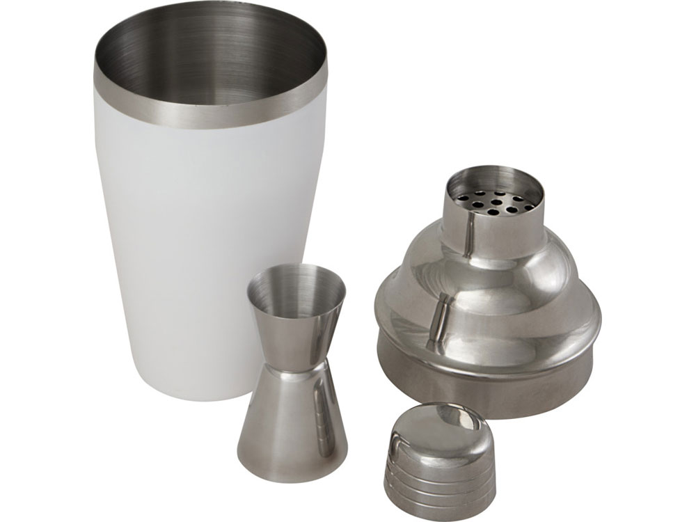 Шейкер для коктейлей Gaudie из переработанной нержавеющей стали, белый-4
