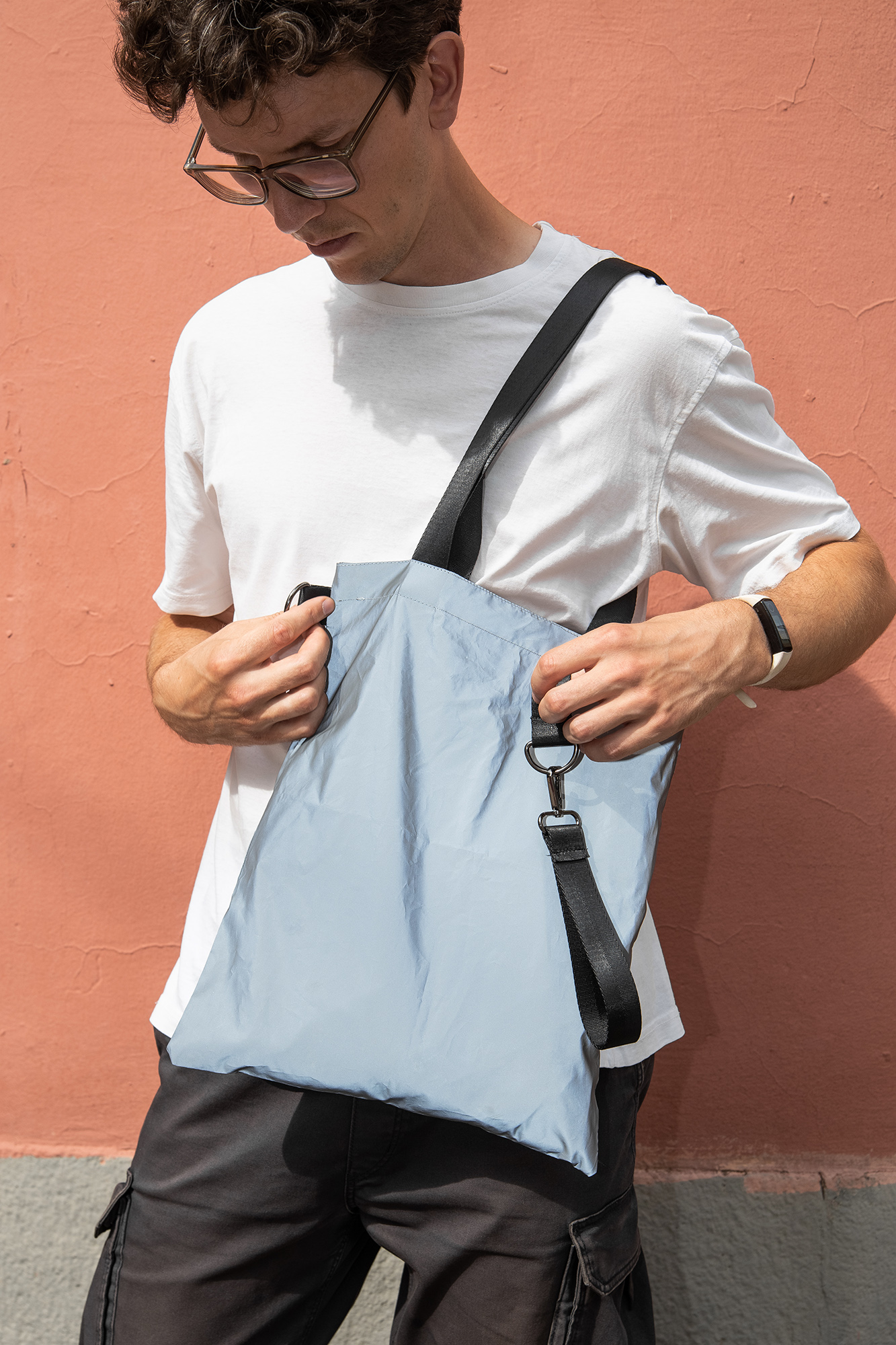 Шоппер Superbag Reflect (серый с чёрным)-6