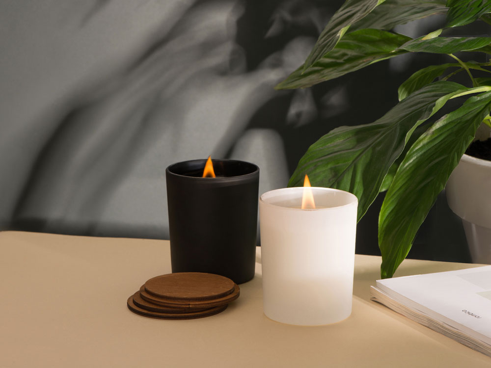 Свеча соевая ароматическая в стекле Niort, белая-7