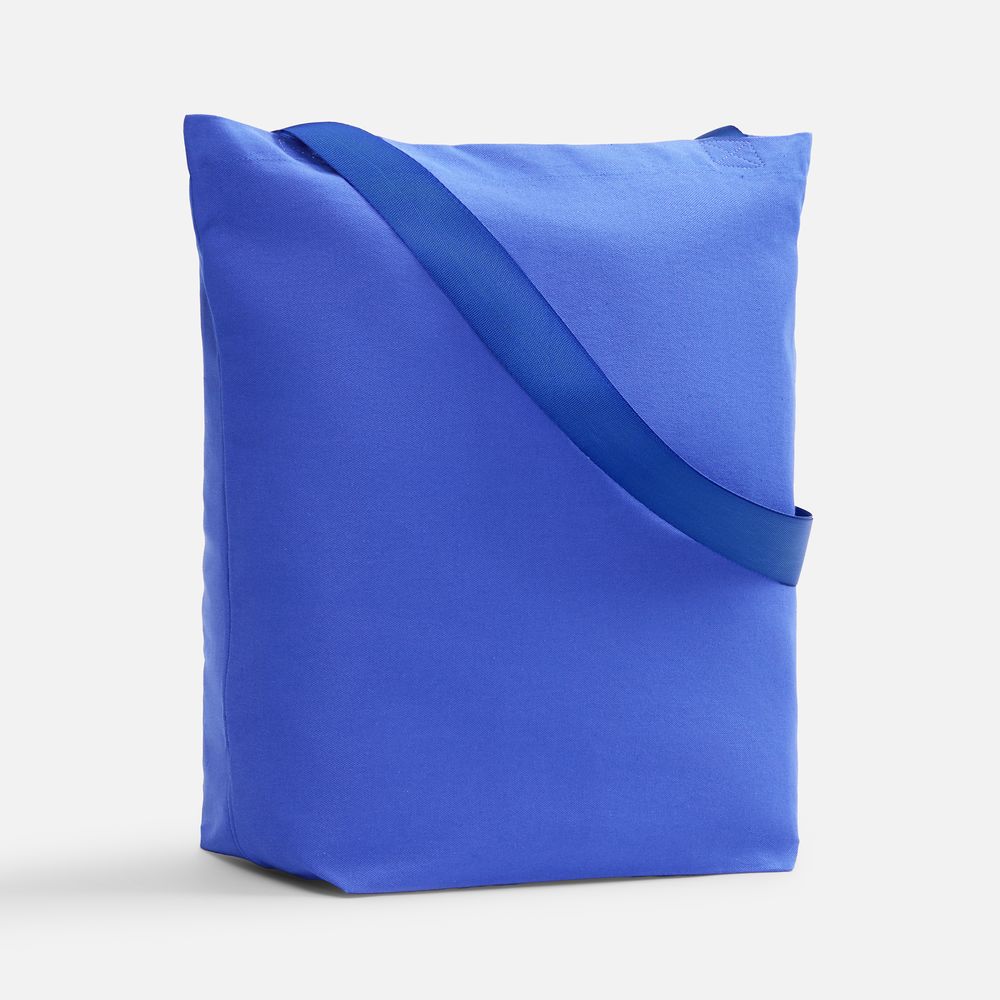 Шопер B5, синий с широкими синими ручками-0