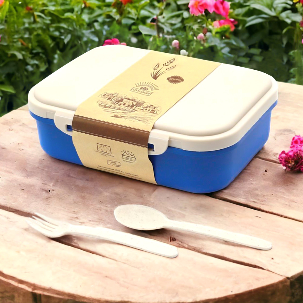 Ланчбокс (контейнер для еды) Ulf из пшеничного волокна, Синий-3