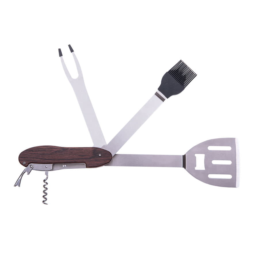 Набор для барбекю (5  функций), коричневый-3