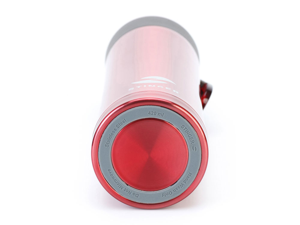 Термокружка Stinger, 0,42 л, сталь/пластик, красный глянцевый, 7,5 х 6,9 х 22,2 см-1