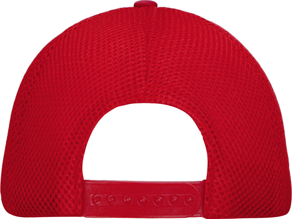 Бейсболка с сеткой Newport, белый/красный-6
