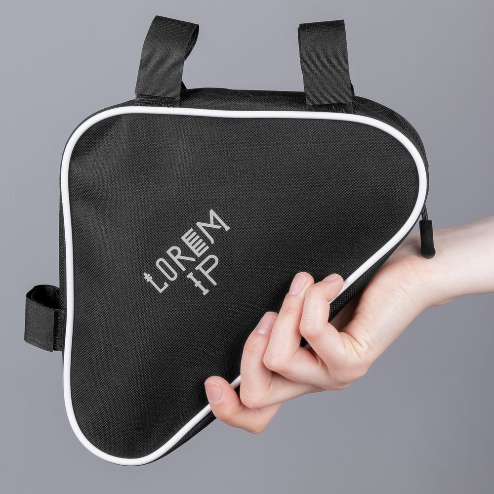 Велосумка на раму BikeLine Mini, черная с белым-5