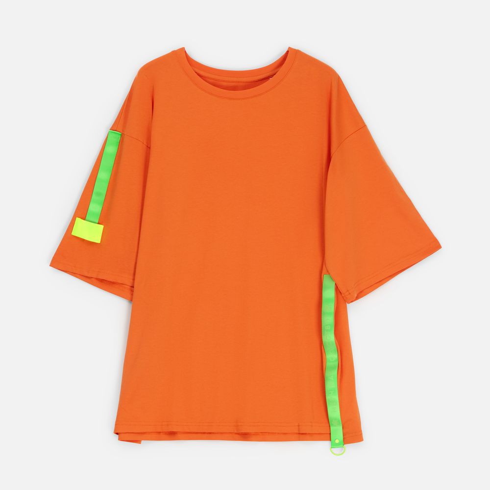 Футболка унисекс оверсайз Street Vibes, оранжевая-6