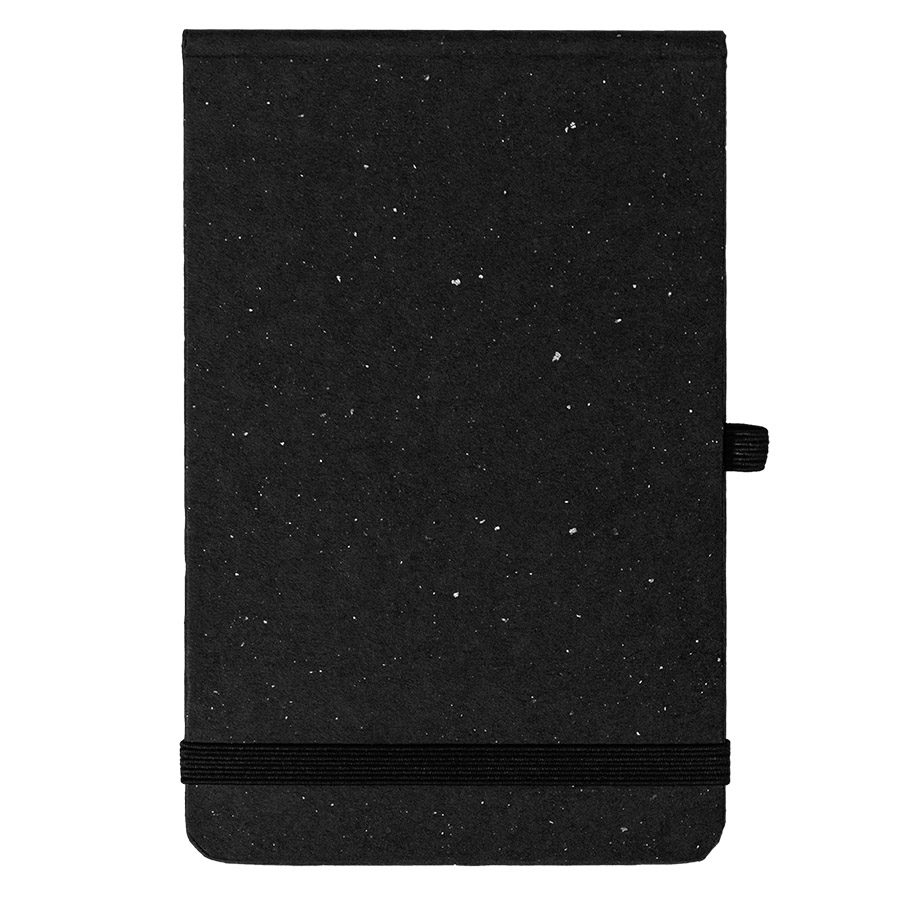 Блокнот MEMO, размер 90х140 мм, черный, блок в клетку, черный-1