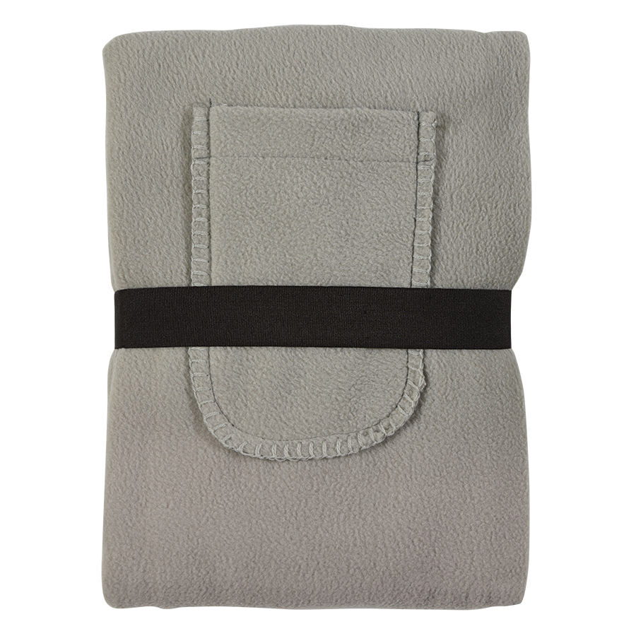 Плед  "Уютный" с карманами для ног;, серый-0