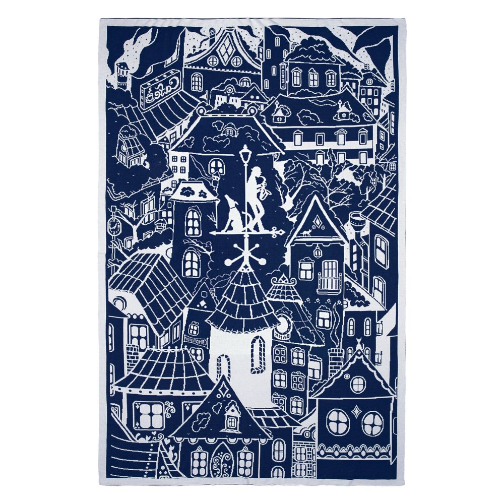 Плед на заказ Tricksy Net, 2 цвета, L, полушерсть-2