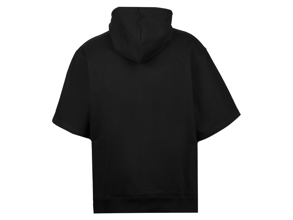 Худи оверсайз с коротким рукавом Warsaw унисекс, черный-11