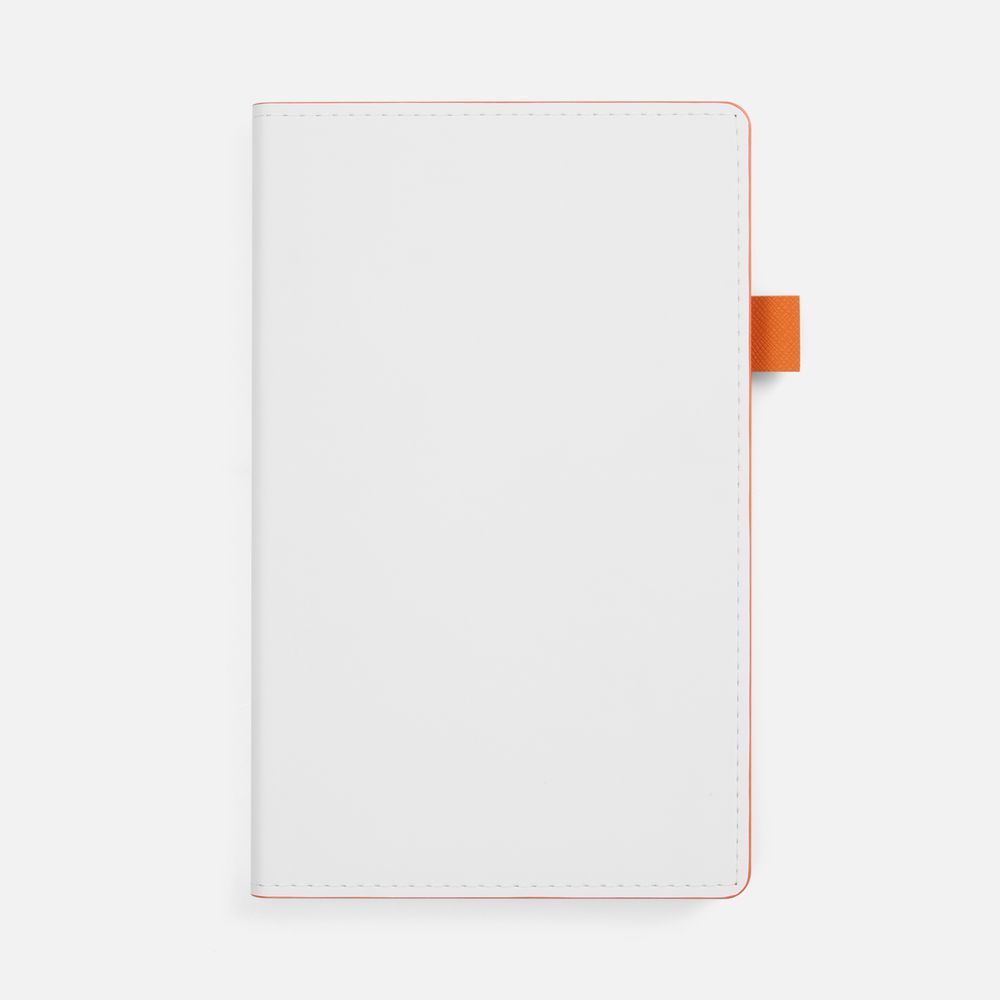 Ежедневник White Shall, недатированный, бело-оранжевый-1
