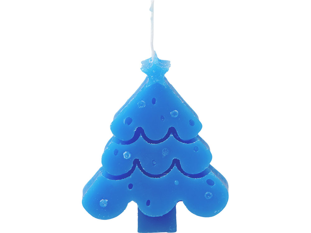 Свеча Елочка, синий-1