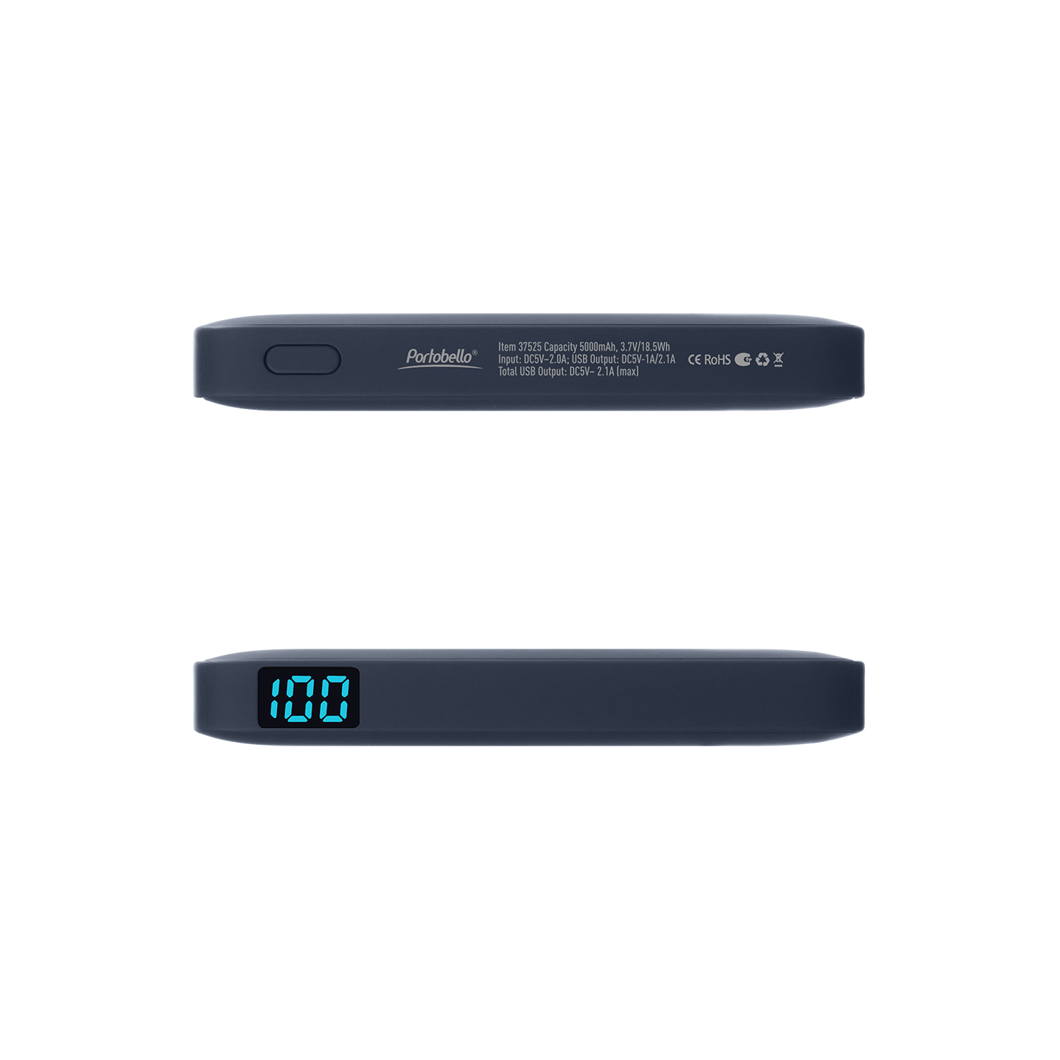 Внешний аккумулятор с подсветкой Анкор (Ancor) 5000 mAh, синий-4